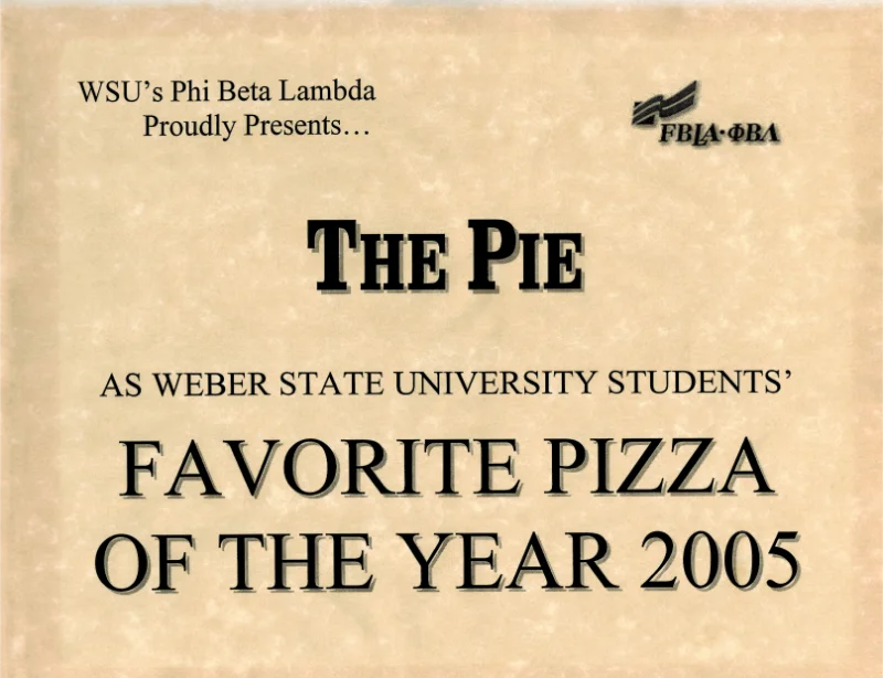Phi Beta Lambda Weber Best Pizza &mdash; 2005